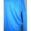 Bawełniana luźna bluzka kryjąca boczki - chabrowa